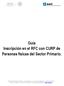 Guía Inscripción en el RFC con CURP de Personas físicas del Sector Primario.