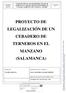 PROYECTO DE LEGALIZACIÓN DE UN CEBADERO DE TERNEROS EN EL MANZANO (SALAMANCA)