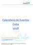 Calendario de Eventos Cuba 2018