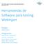 Herramientas de Software para testing: WebInject