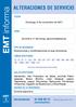 ALTERACIONES DE SERVICIO