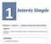Interés Simple UNIDAD 1: PARTE 2 OPERACIONES DE DESCUENTO CONTENIDO OBJETIVO