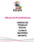 Manual de Procedimientos UNIDAD DE TRABAJO SOCIAL CLÍNICA MATERNO INFANTIL
