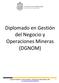 Diplomado en Gestión del Negocio y Operaciones Mineras (DGNOM)
