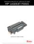 REMANUFACTURACIÓN DEL CARTUCHO DE TÓNER LASERJET P3005 CARTUCHO DE TÓNER HP
