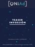 TEASER INVERSIÓN. Documento privado y confidencial