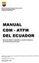 MANUAL CDM - ATFM DEL ECUADOR