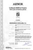 Certificado AENOR de Producto