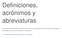 Definiciones, acrónimos y abreviaturas