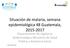 Situación de malaria, semana epidemiológica 48 Guatemala,