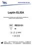 Leptin ELISA. Inmunoensayo enzimático para la determinación cuantitativa de Leptina en suero y plasma humanos.