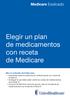 Elegir un plan de medicamentos con receta de Medicare