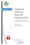 Catálogo de Talleres de Desarrollo Profesional 2014