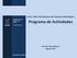 Programa de Actividades