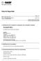 Hoja de Seguridad. Acrodur 950 L. 1. Identificación de la sustancia o preparado y de la sociedad o empresa. 2. Identificación de los peligros