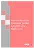 Boletín Informativo de la Región Lima. Intervención de los Programas Sociales del MIMP en la Región Lima