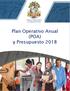 Plan Operativo Anual (POA) y Presupuesto 2018