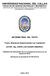 INFORME FINAL DEL TEXTO. Texto: Mecánica Experimental con Capstone. AUTOR: Mg. JORGE LUIS GODIER AMBURGO.