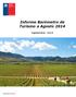 Informe Barómetro de Turismo a Agosto Septiembre 2014