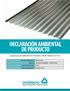 DECLARACIÓN AMBIENTAL DE PRODUCTO