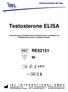 Testosterone ELISA. Inmunoensayo enzimático para la determinación cuantitativa de testosterona en suero y plasma humana.