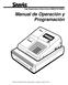 Caja Registradora Electrónica SAM4S ER-260EJ Manual de Operación y Programación