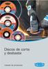 Discos de corte y desbaste. Listado de productos