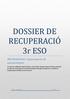 DOSSIER DE RECUPERACIÓ 3r ESO