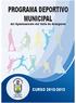 PROGRAMA DEPORTIVO MUNICIPAL. del Ayuntamiento del Valle de Aranguren