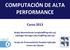COMPUTACIÓN DE ALTA PERFORMANCE 2013
