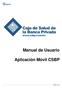 Manual de Usuario Aplicación Móvil CSBP