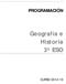 PROGRAMACIÓN Geografía e Historia 3º ESO