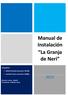 Manual de Instalación La Granja de Neri