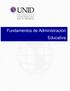 Fundamentos de Administración Educativa