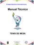 XI Juegos Deportivos Centroamericanos. Manual Técnico TENIS DE MESA