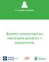 CV equipo docente. Experto universitario en. fisioterapia deportiva y readaptación