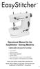Operational Manual for the EasyStitcher Sewing Machine
