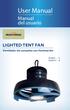 User Manual. Manual del usuario LIGHTED TENT FAN. Ventilador de campaña con iluminación. English... 3 Español...8