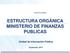 SECRETARÍA GENERAL ESTRUCTURA ORGÁNICA MINISTERIO DE FINANZAS PUBLICAS