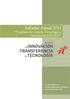 Informe Anual 2014 Programa de Ciencia, Tecnología e Innovación
