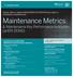 Diseñe, defina y aplique INDICADORES DE GESTION para medir su actividad de mantenimiento. Maintenance Metrics