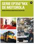 Serie EP350 MX de Motorola. Radios Portátiles Industriales de Dos Vías