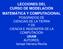 LECCIONES DEL CURSO DE MODELACIÓN MATEMÁTICA Y COMPUTACIONAL