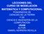LECCIONES DEL CURSO DE MODELACIÓN MATEMÁTICA Y COMPUTACIONAL