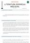 LITERATURA ESPAÑOLA MEDIEVAL