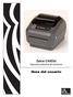 Zebra GX420d. Impresora térmica de escritorio. Guía del usuario