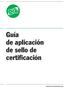 Guía de aplicación de sello de certificación