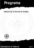 Programa. Historia de la Corona de Aragón. Licenciatura en Historia