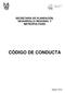 SECRETARÍA DE PLANEACIÓN, DESARROLLO REGIONAL Y METROPOLITANO CÓDIGO DE CONDUCTA