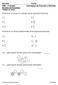 Nombre Fecha Conceptos de Fracción y Decimal Revisión de Fracciones Trabajo en clase